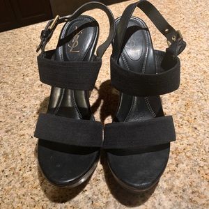 YSL Black strap sandals